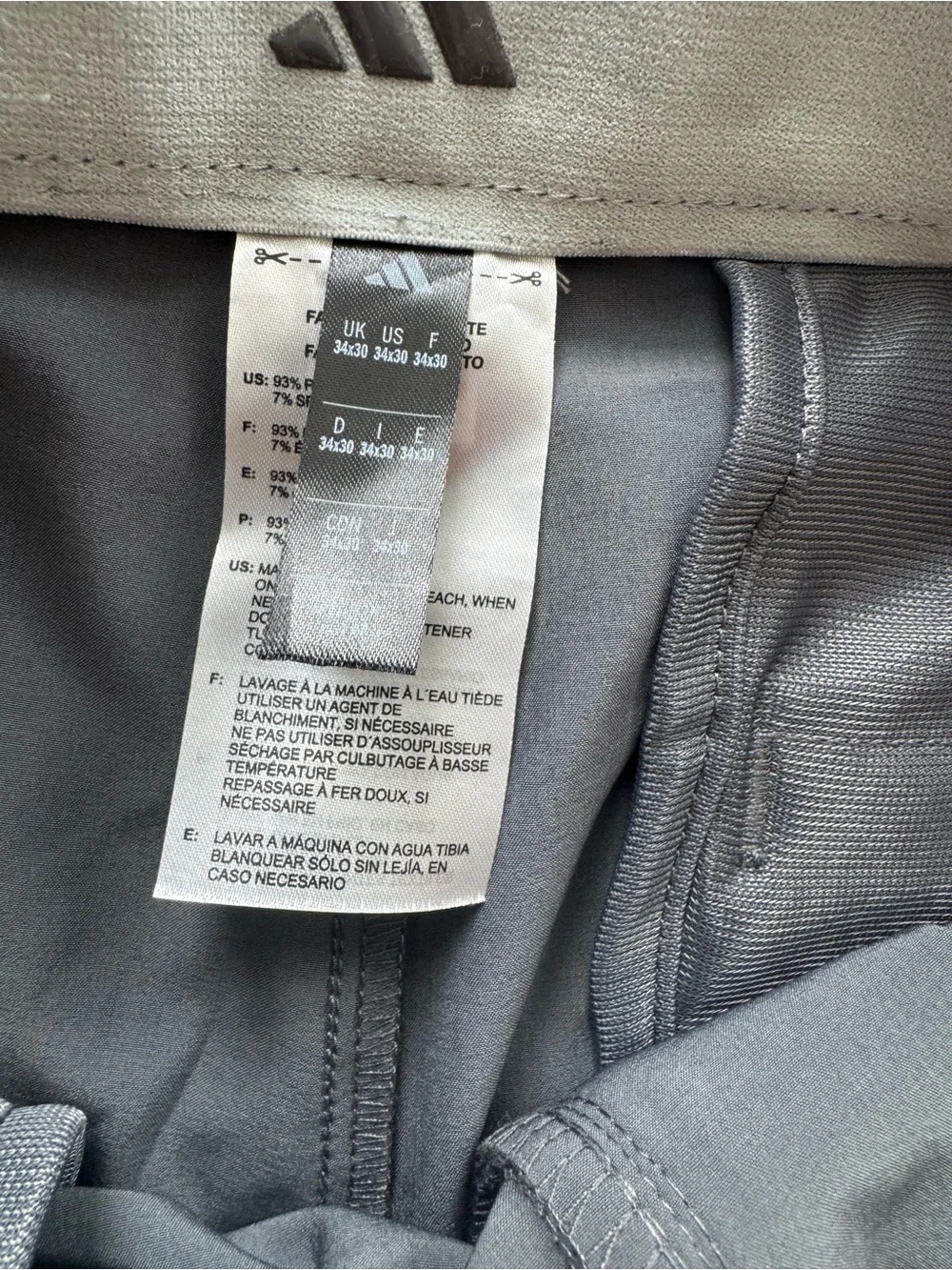 Adidas Men’s 34/30 Gray Tapered Pants. ADVR0921. NWT